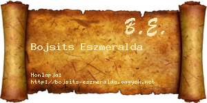 Bojsits Eszmeralda névjegykártya